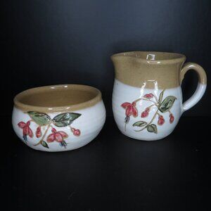 Sugar Bowl and Creamer Pitcher Set